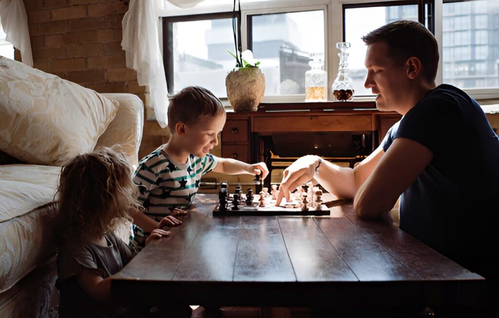 A chess game might seem overwhelming, with countless possible moves and outcomes. But when kids learn to break down the game into smaller tasks—developing pieces, protecting the king, controlling the center—they can handle the complexity one step at a time.